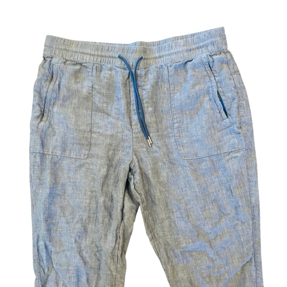 Athleta Cabo Linen Jogger Denim Blue Size 16 - Picture 5 of 10